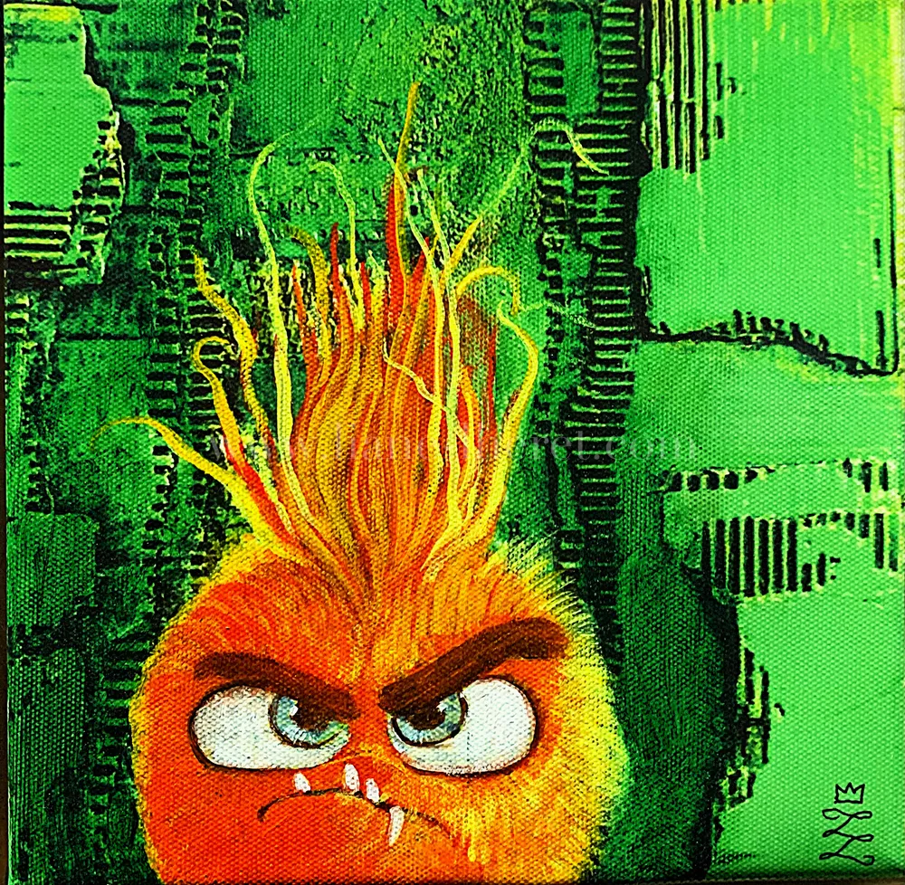 Beurk, je ne veux pas de bisou — tableau de Liane Lhéret
