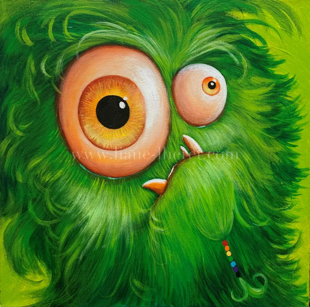 J'ai rien compris ... — Acrylique sur toile, tableau de Liane Lhéret